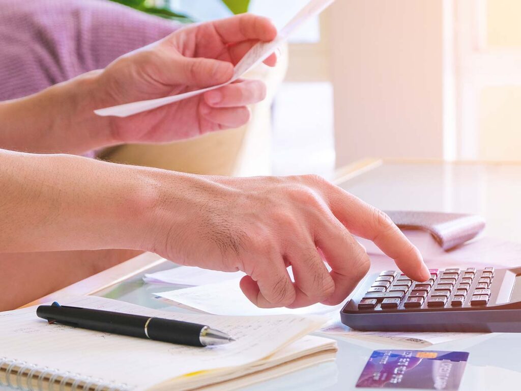 creating a budget with a calculator